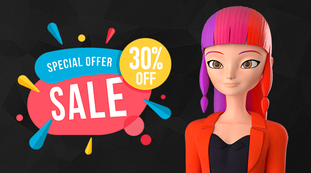 Weekend Sale: get 30% OFF for all 3D Models