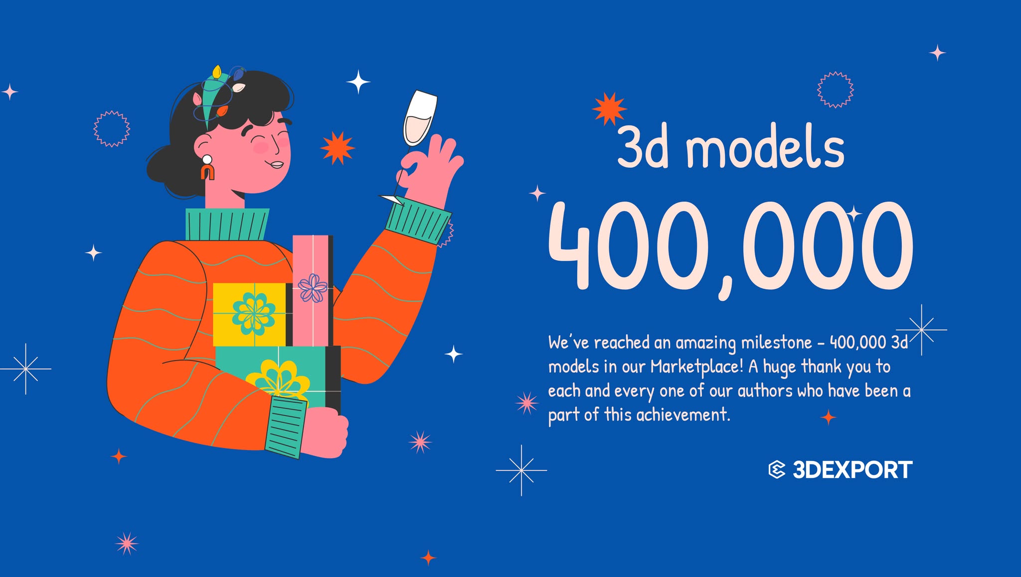 We’ve reached an amazing milestone - 400,000 3D Models