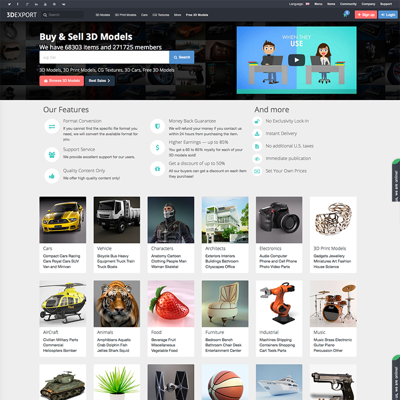 Buy 3D Models on 3DExport.com