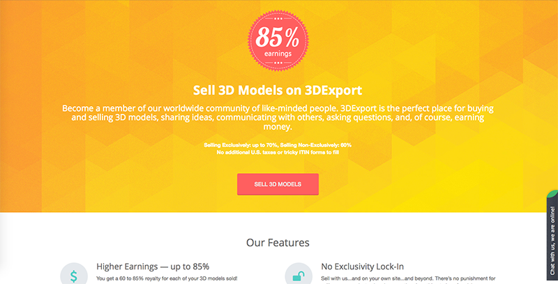 Sell 3D Models on 3DExport.com